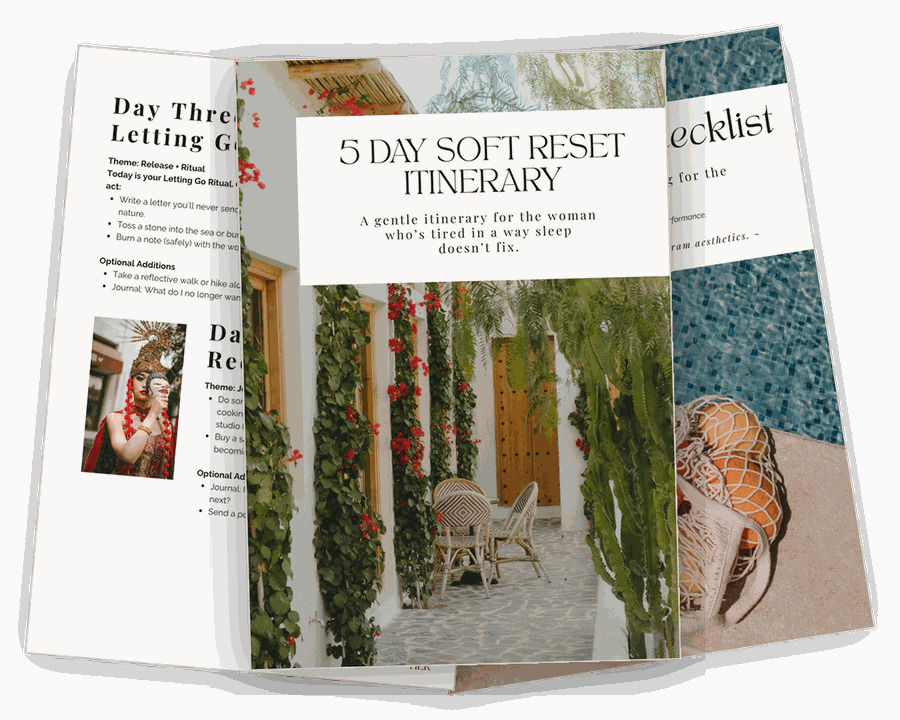 Pages from the 5-Day Soft Reset Itinerary