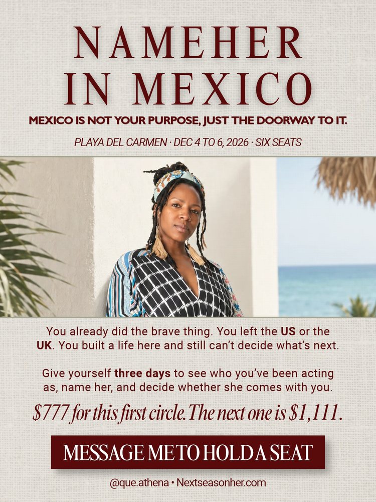 NameHer in Mexico flyer. Playa del Carmen, December 4 to 6, 2026, six seats